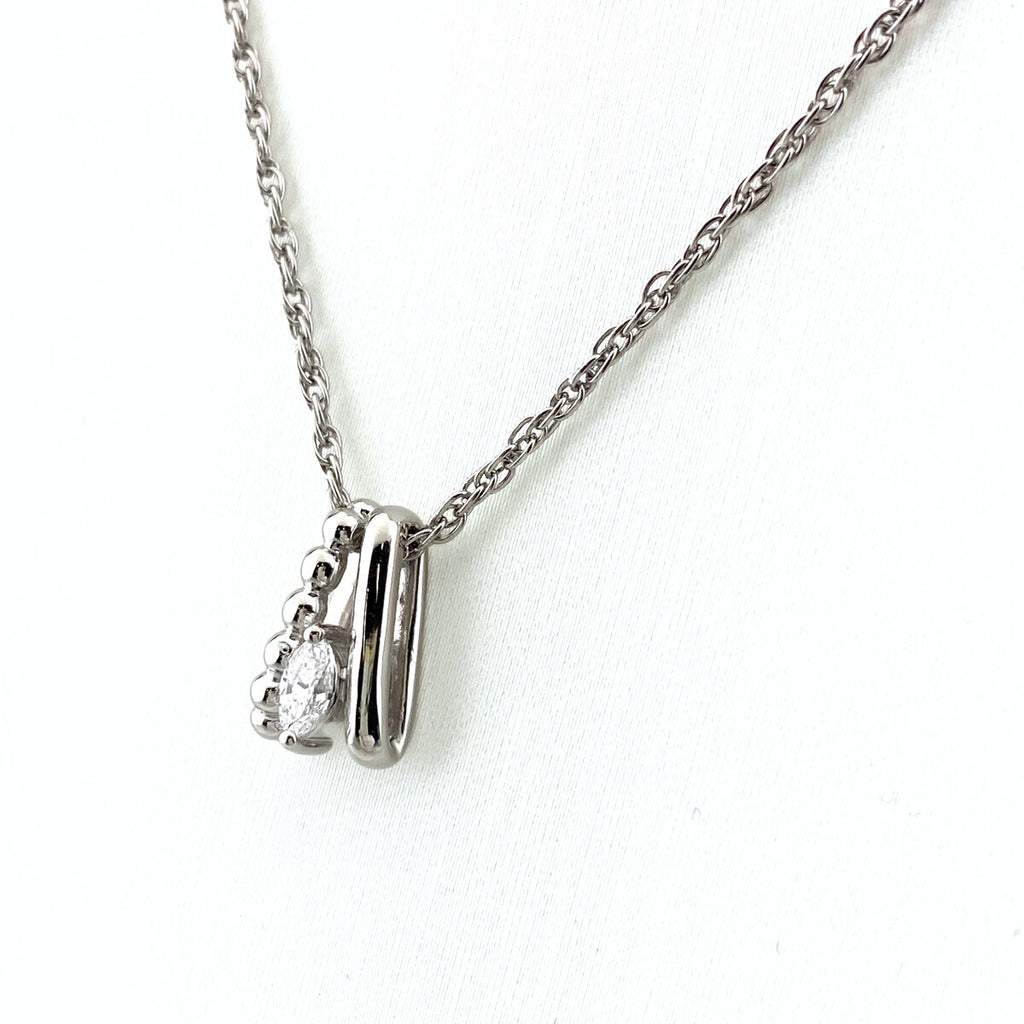 ダイヤモンド デザインネックレス プラチナ ペンダント ネックレス Pt900 Pt850 ダイヤモンド レディース 【中古】nbjwl