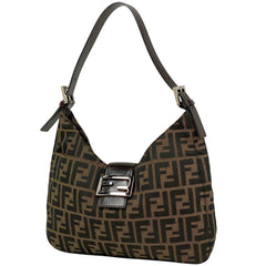 フェンディ ズッカ柄 ショルダーバッグ 肩掛け 総柄 ワンショルダー ショルダーバッグ キャンバス ブラウン 26569 レディース 【中古】brbag