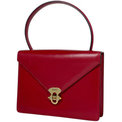 セリーヌ ロゴ ハンドバッグ 手提げ ハンドバッグ レザー レッド レディース 【中古】brbag