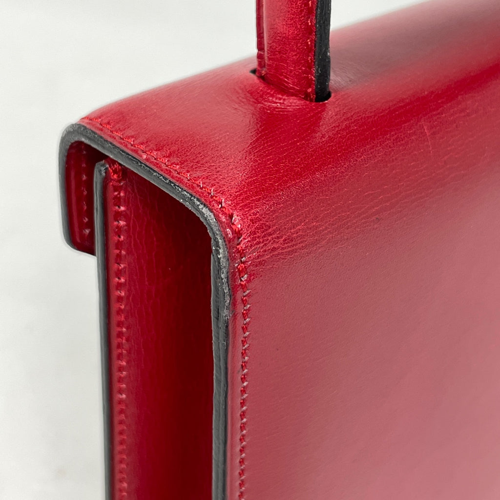 セリーヌ ロゴ ハンドバッグ 手提げ ハンドバッグ レザー レッド レディース 【中古】brbag