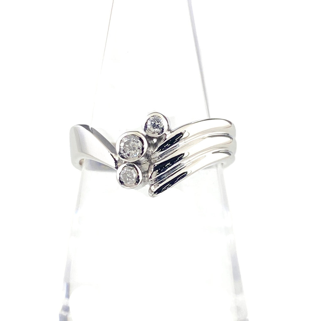 メレダイヤ デザインリング プラチナ 指輪 リング 12号 Pt900 ダイヤモンド レディース 【中古】nbjwl