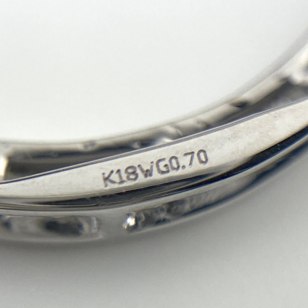 メレダイヤ デザインネックレス WG ホワイトゴールド プラチナ ペンダント ダイヤモンド ネックレス K18 WG PT999 レディース 【中古】nbjwl