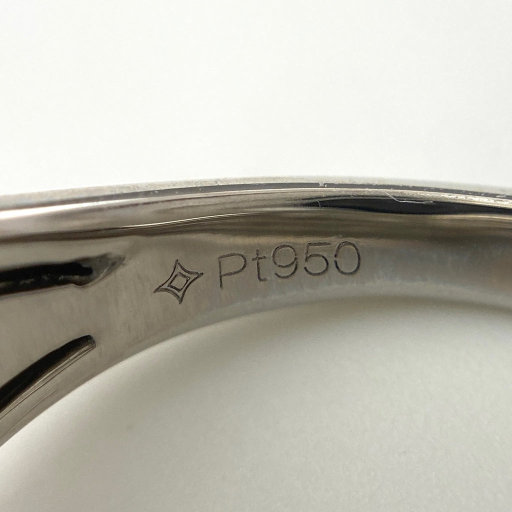 GSTV メレダイヤ デザインリング プラチナ 指輪 リング 15号 Pt950 ダイヤモンド レディース 【中古】brjwl