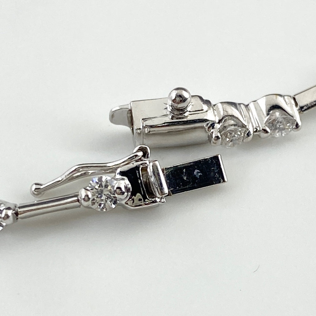 メレダイヤ デザインブレスレット WG ホワイトゴールド 腕輪 ブレスレット K18 WG ダイヤモンド レディース 【中古】nbjwl