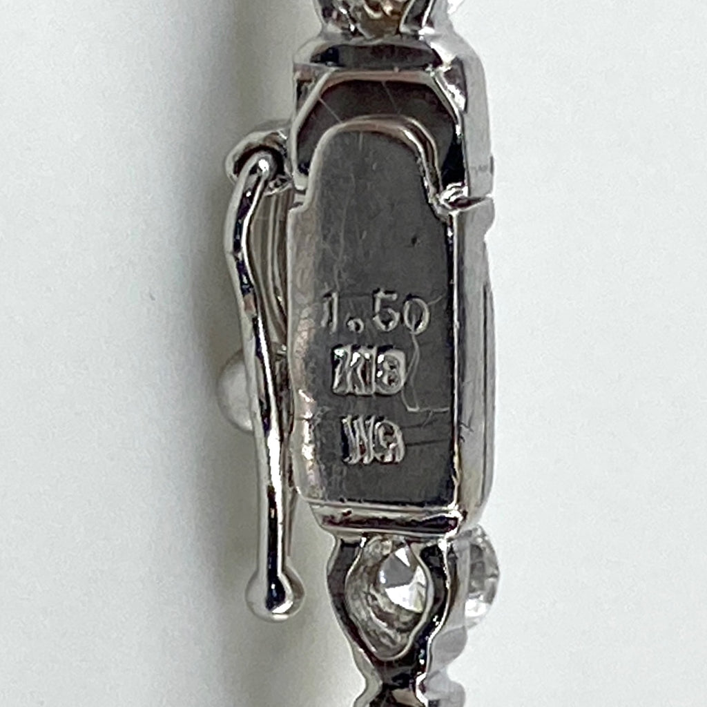 メレダイヤ デザインブレスレット WG ホワイトゴールド 腕輪 ブレスレット K18 WG ダイヤモンド レディース 【中古】nbjwl