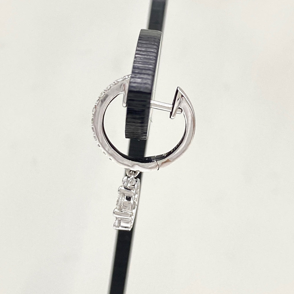 メレダイヤ デザインピアス WG ホワイトゴールド ピアス K18 WG ダイヤモンド レディース 【中古】nbjwl