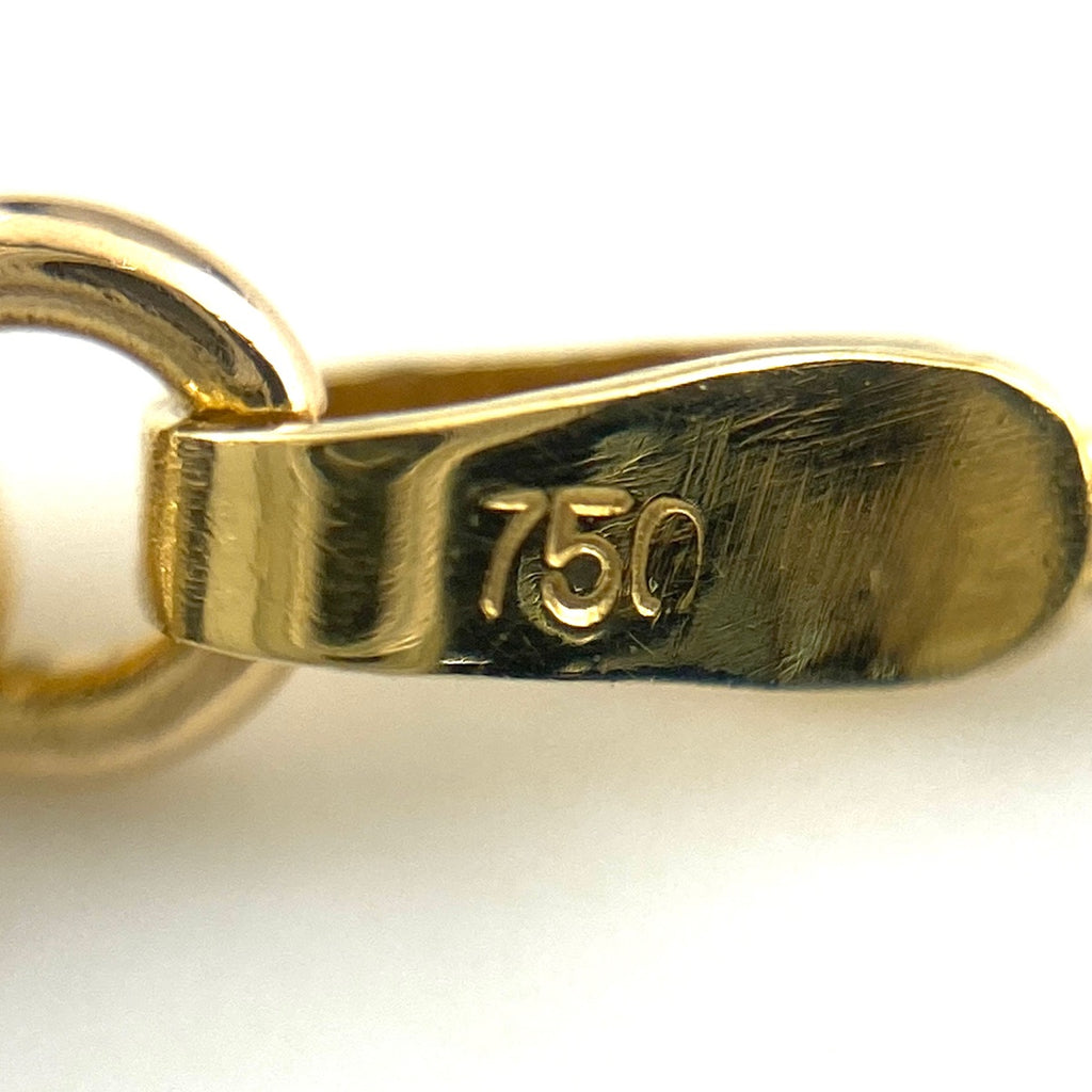 ハートモチーフ デザインネックレス YG イエローゴールド ペンダント メレダイヤ ネックレス K18 750 ダイヤモンド レディース 【中古】nbjwl