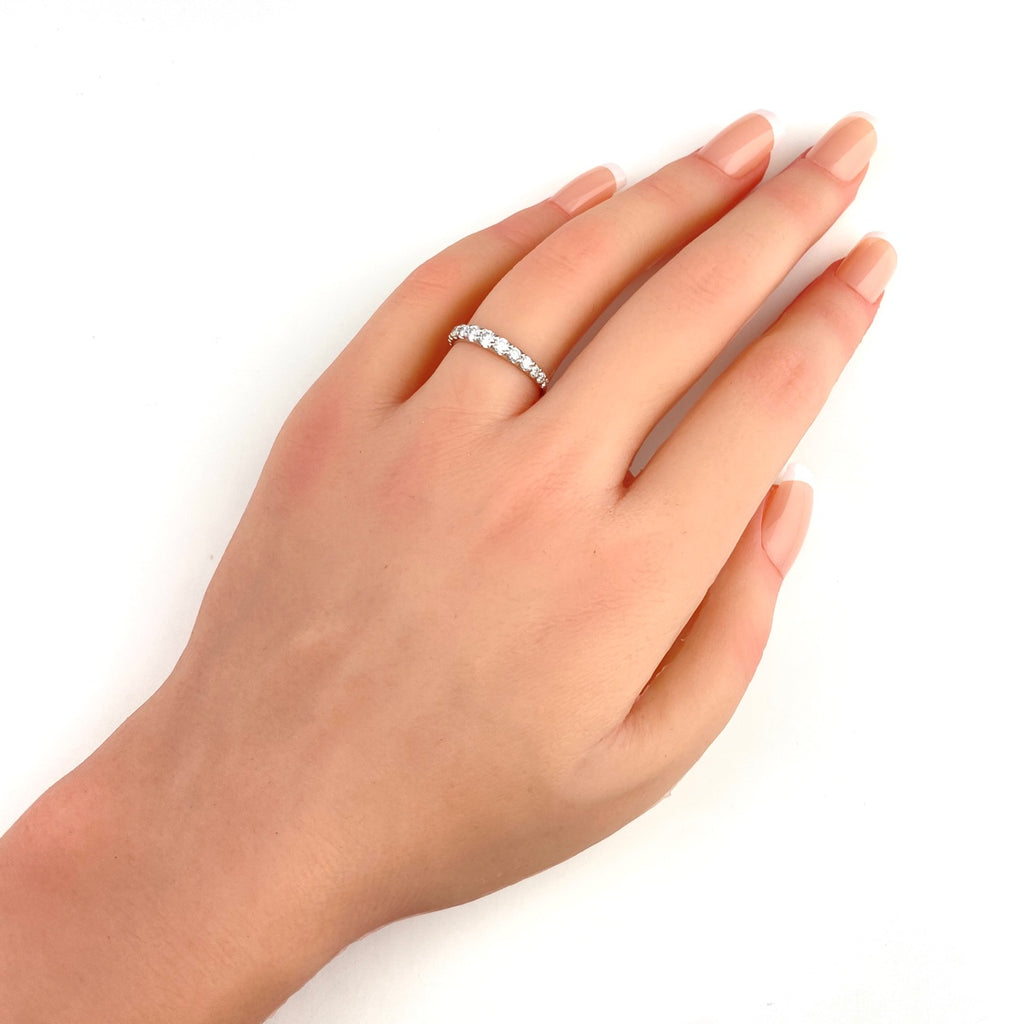 メレダイヤ デザインリング プラチナ 指輪 リング 8.5号 Pt900 ダイヤモンド レディース 【中古】nbjwl