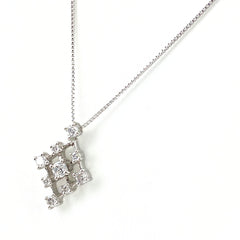 ヴァンドーム青山 メレダイヤ デザインネックレス プラチナ ペンダント ネックレス Pt950 Pt850 ダイヤモンド レディース 【中古】brjwl