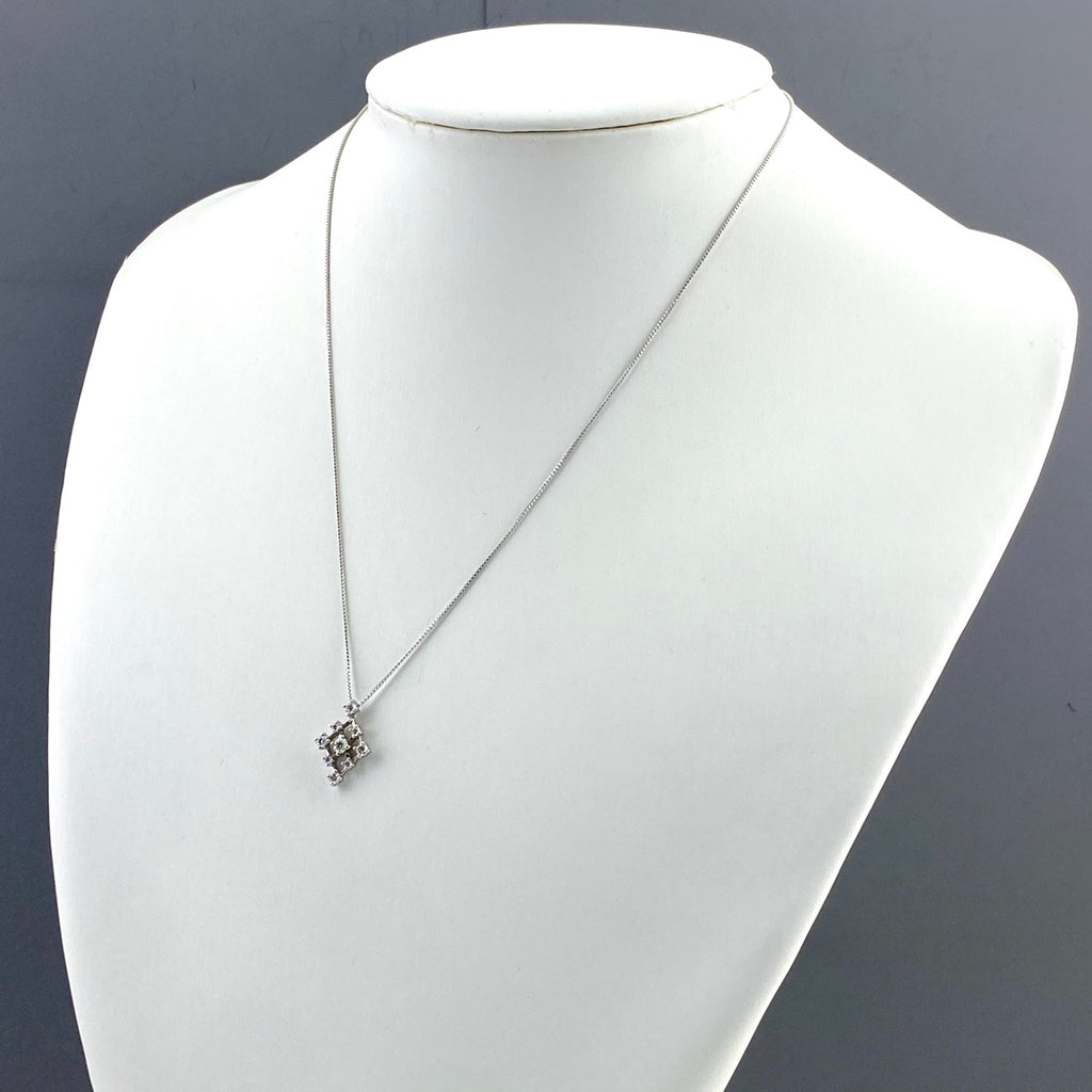ヴァンドーム青山 メレダイヤ デザインネックレス プラチナ ペンダント ネックレス Pt950 Pt850 ダイヤモンド レディース 【中古】brjwl