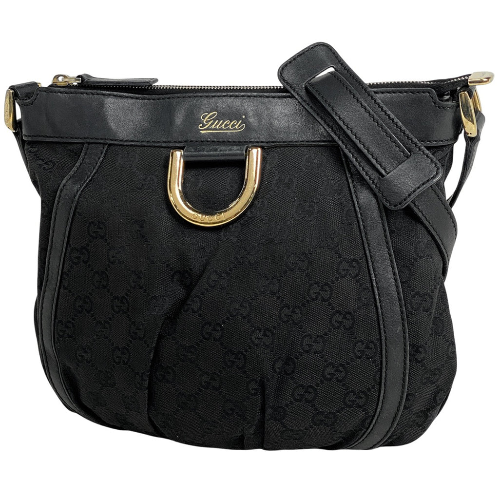 グッチ GG柄 ショルダーバッグ アビー ショルダーバッグ GGキャンバス ブラック 203257 レディース 【中古】brbag