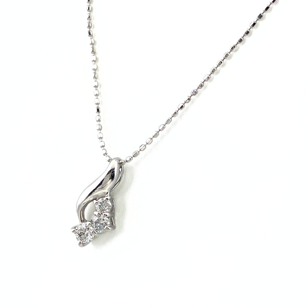 メレダイヤ デザインネックレス ペンダント ネックレス K14 ダイヤモンド レディース 【中古】nbjwl