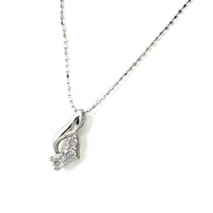 メレダイヤ デザインネックレス ペンダント ネックレス K14 ダイヤモンド レディース 【中古】nbjwl