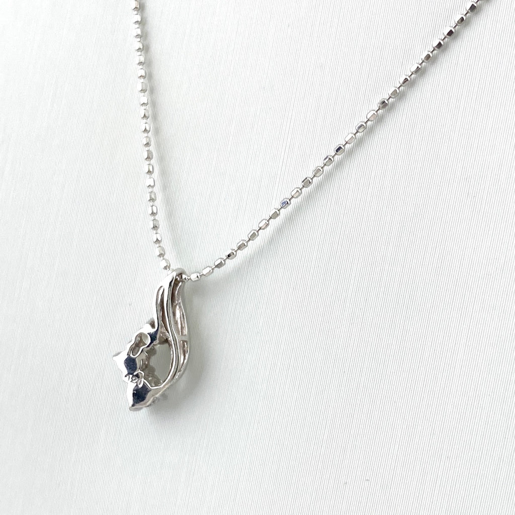 メレダイヤ デザインネックレス ペンダント ネックレス K14 ダイヤモンド レディース 【中古】nbjwl