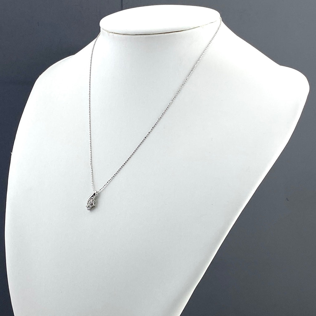 メレダイヤ デザインネックレス ペンダント ネックレス K14 ダイヤモンド レディース 【中古】nbjwl