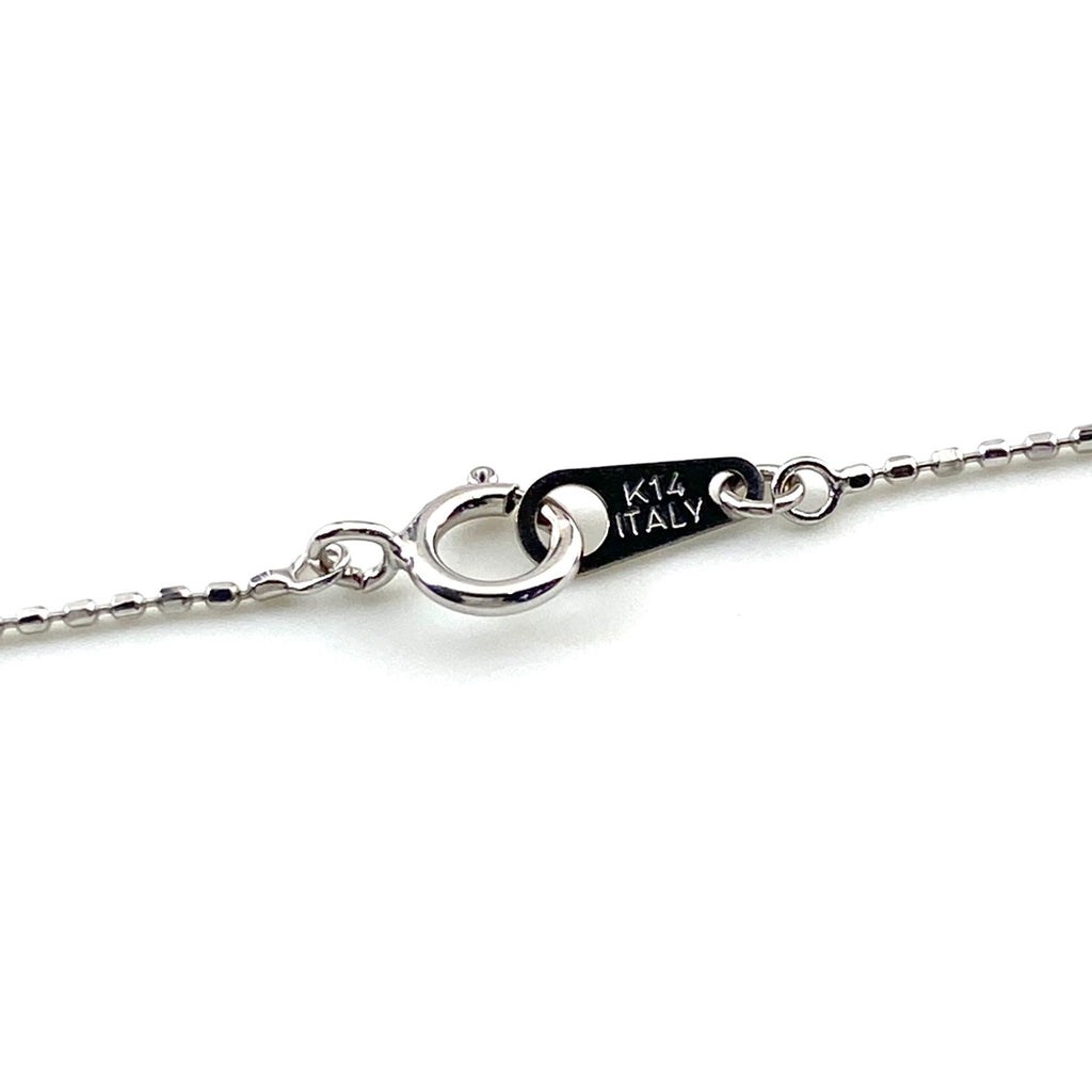 メレダイヤ デザインネックレス ペンダント ネックレス K14 ダイヤモンド レディース 【中古】nbjwl