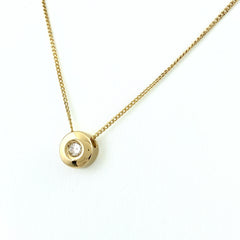 メレダイヤ デザインネックレス YG イエローゴールド ペンダント ネックレス K18 ダイヤモンド レディース 【中古】nbjwl