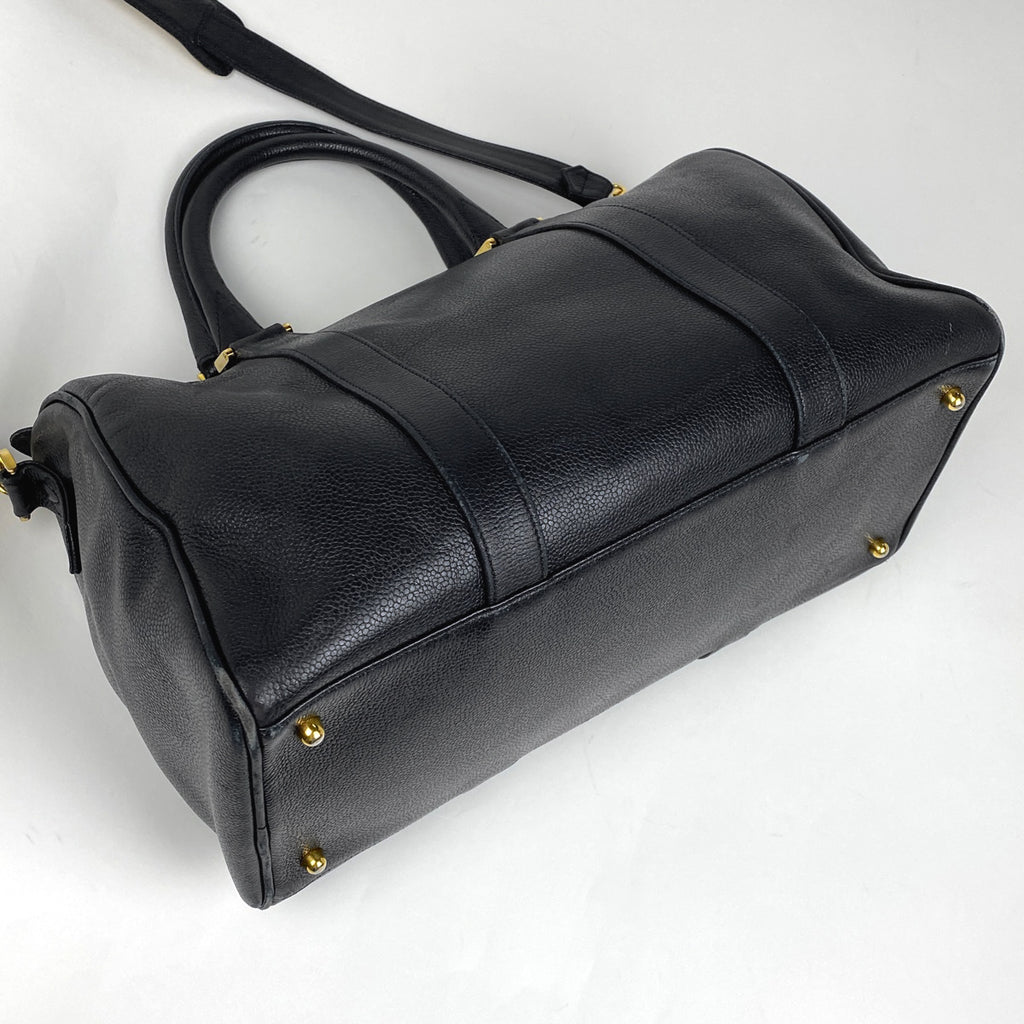 シャネル ココマーク ハンドバッグ 2WAY ショルダーバッグ ボストンバッグ ハンドバッグ キャビアスキン ブラック レディース 【中古】brbag