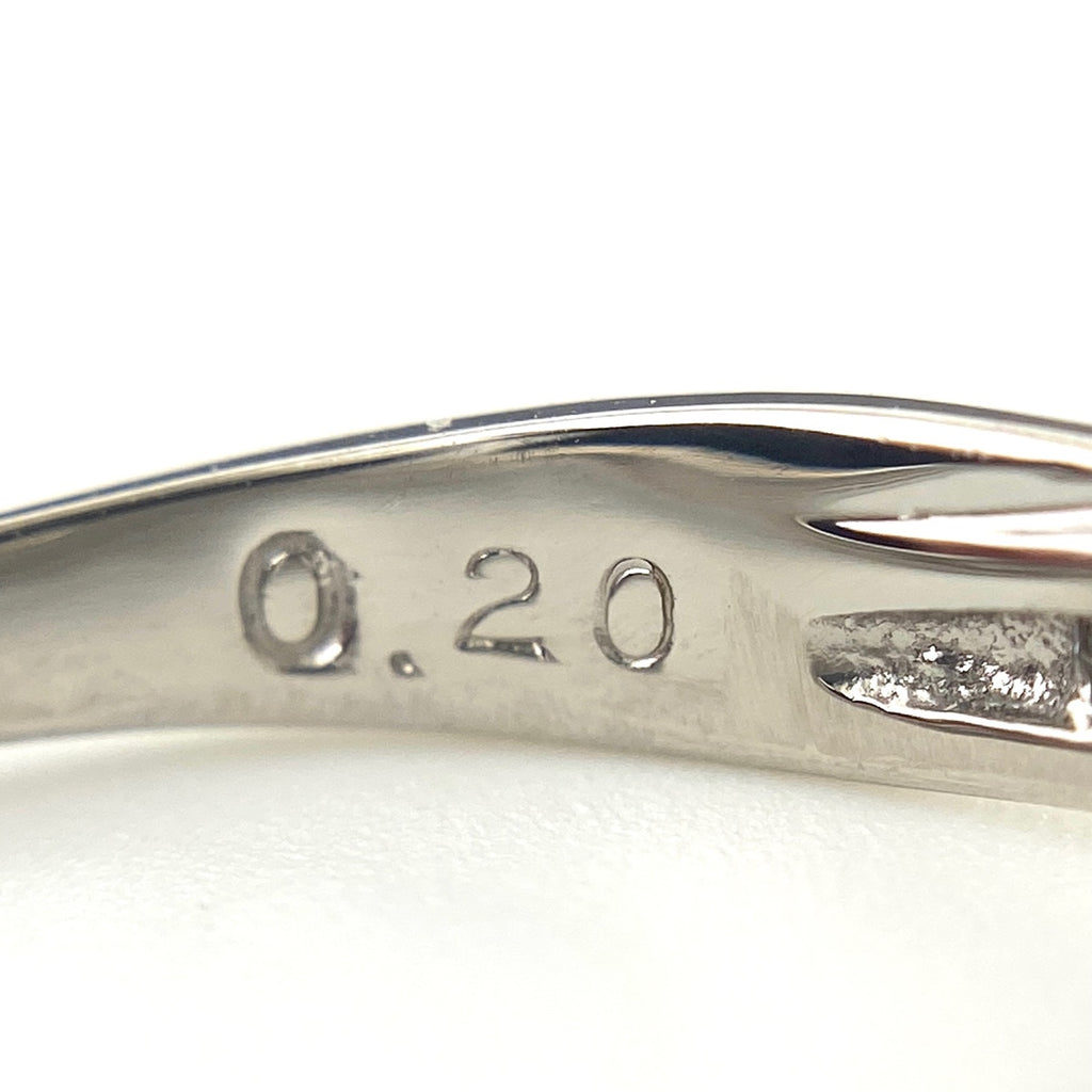 メレダイヤ デザインリング プラチナ 指輪 リング 9号 Pt900 ダイヤモンド レディース 【中古】nbjwl