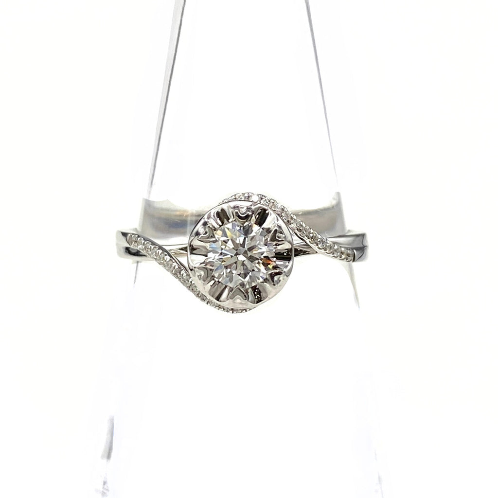 ダイヤモンド デザインリング メレダイヤ 指輪 リング 12号 750 ダイヤモンド レディース 【中古】nbjwl