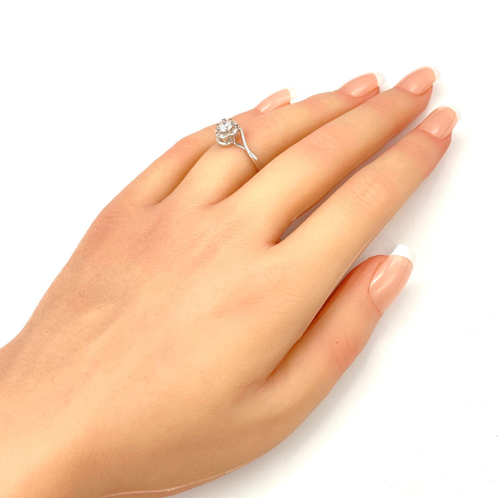 ダイヤモンド デザインリング メレダイヤ 指輪 リング 12号 750 ダイヤモンド レディース 【中古】nbjwl