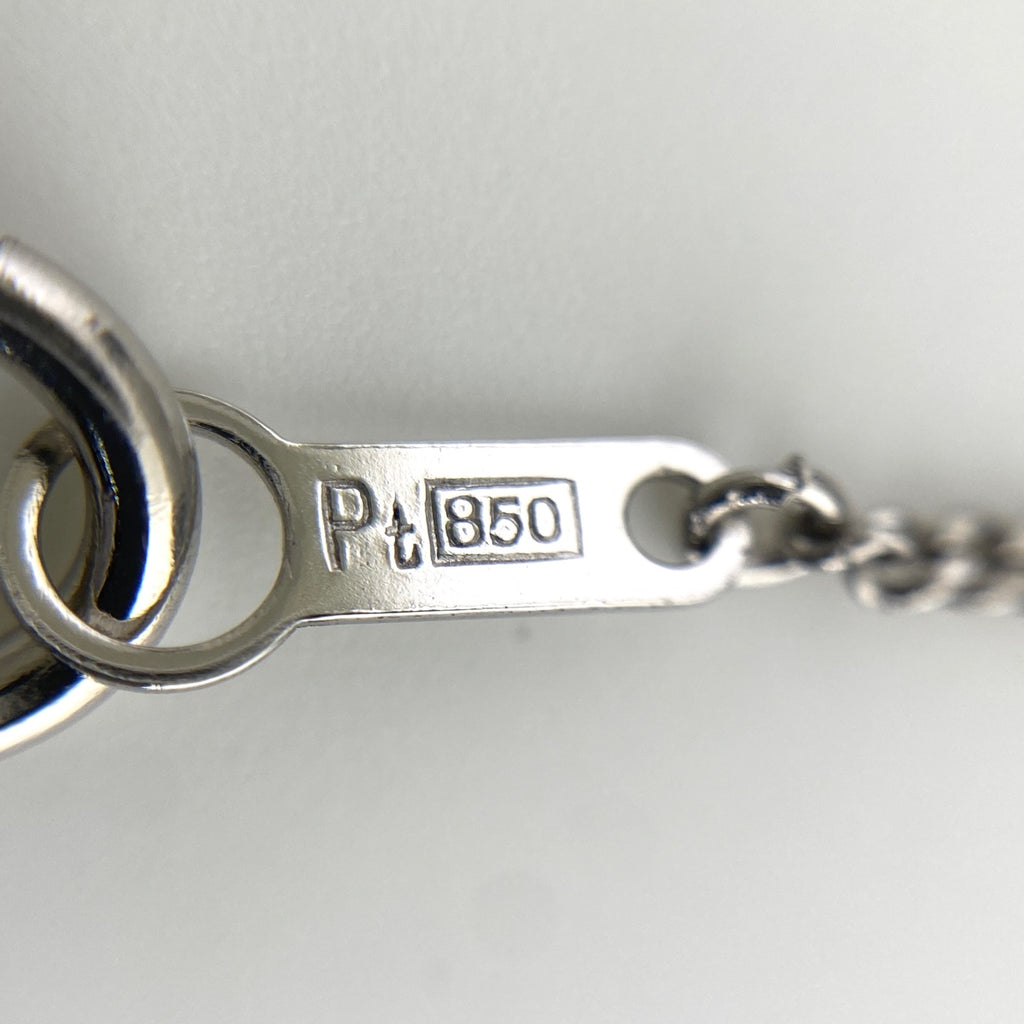 エメラルド デザインネックレス プラチナ ペンダント メレダイヤ ネックレス Pt900 Pt850 エメラルド レディース 【中古】nbjwl
