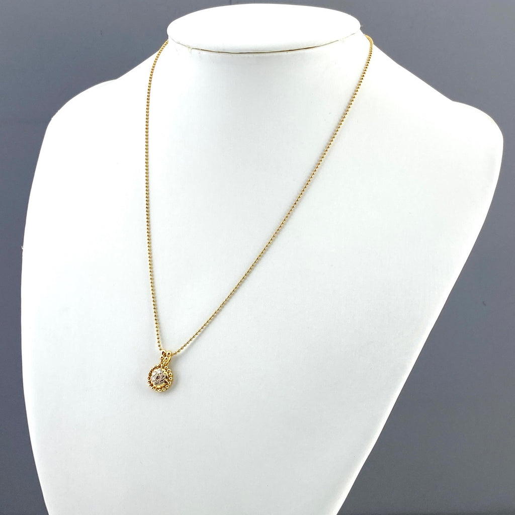 メレダイヤ デザインネックレス YG イエローゴールド ペンダント ネックレス K18 750 ダイヤモンド レディース 【中古】nbjwl