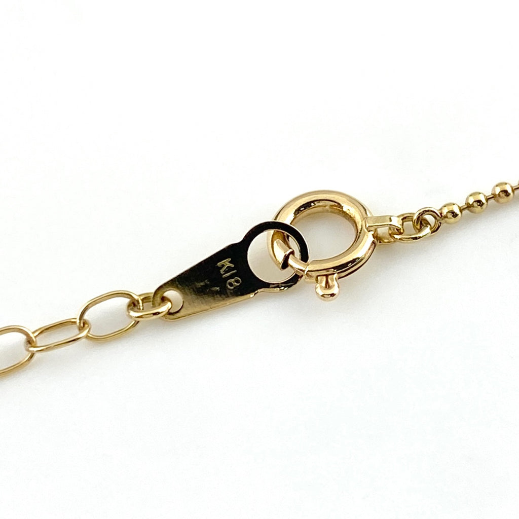 メレダイヤ デザインネックレス YG イエローゴールド ペンダント ネックレス K18 750 ダイヤモンド レディース 【中古】nbjwl
