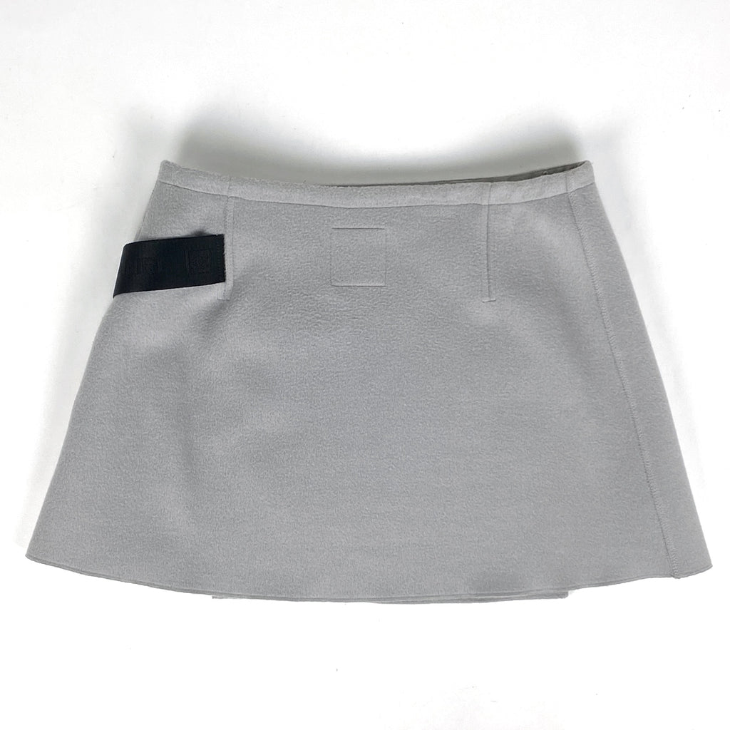 シャネル スポーツライン ラップスカート ロゴ ベルト付き ボトムス スカート ウール グレー レディース 【中古】brapp