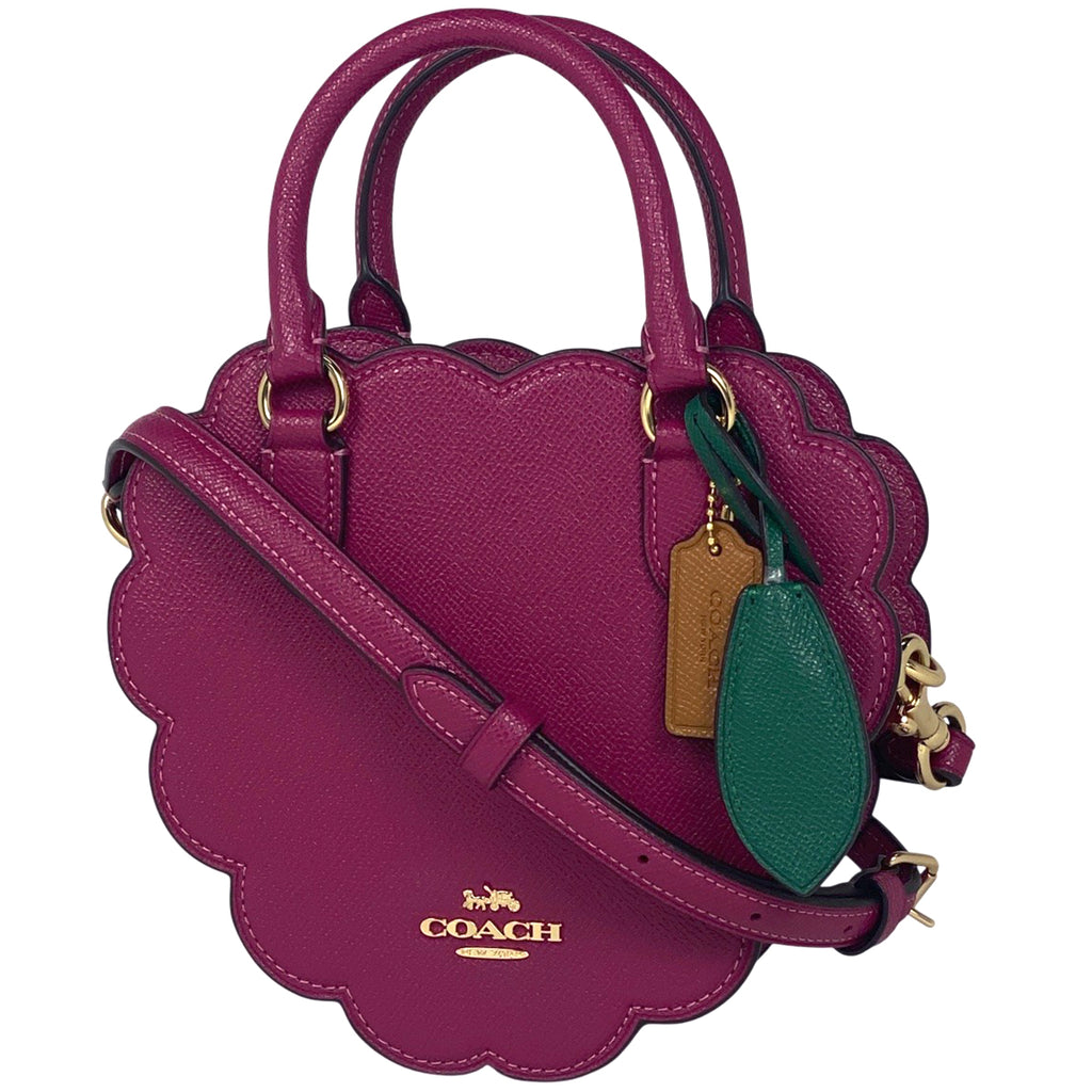 コーチ ロゴ ハンドバッグ ２WAY ショルダーバッグ ラズベリー ハンドバッグ レザー ピンク CR252 レディース 【中古】brbag