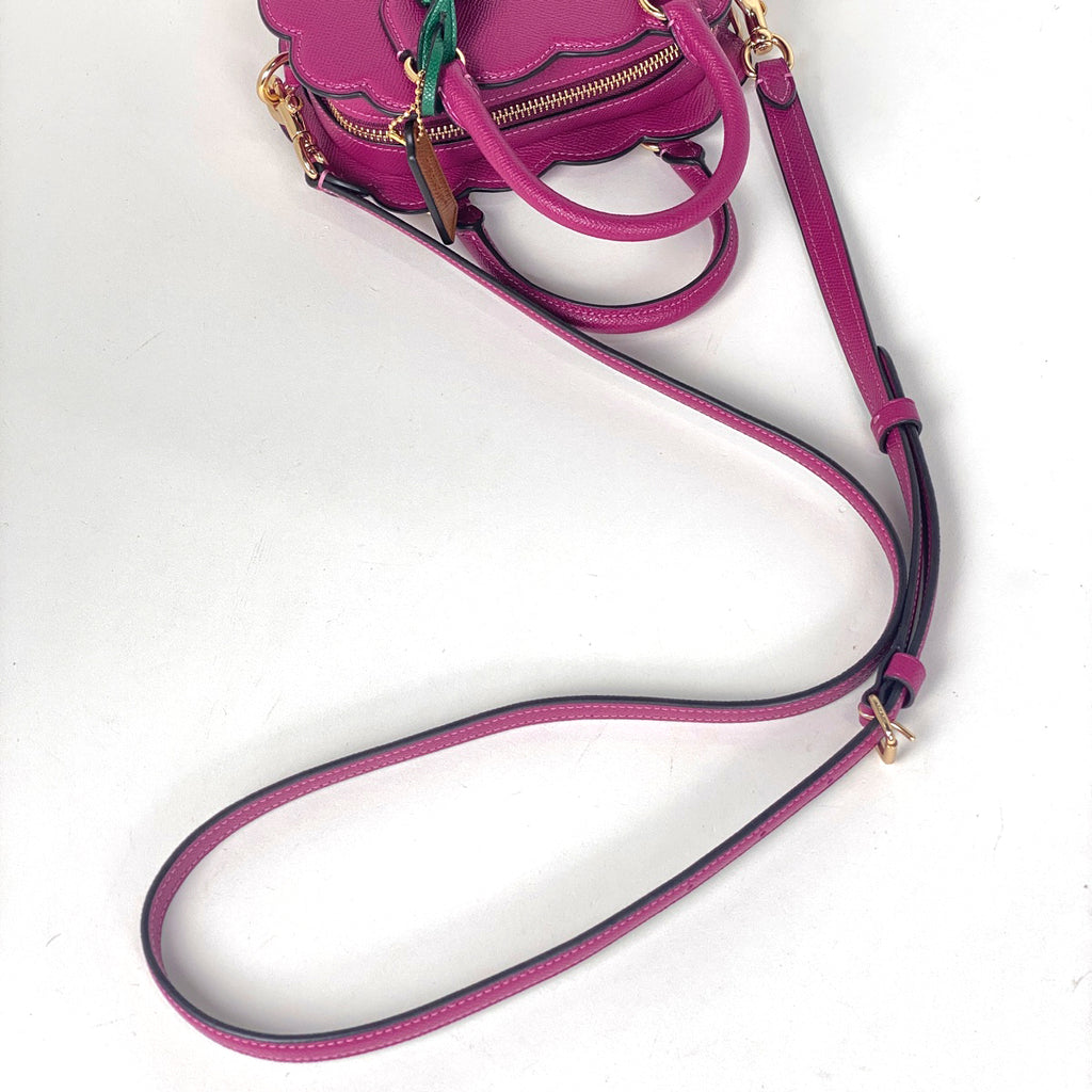 コーチ ロゴ ハンドバッグ ２WAY ショルダーバッグ ラズベリー ハンドバッグ レザー ピンク CR252 レディース 【中古】brbag