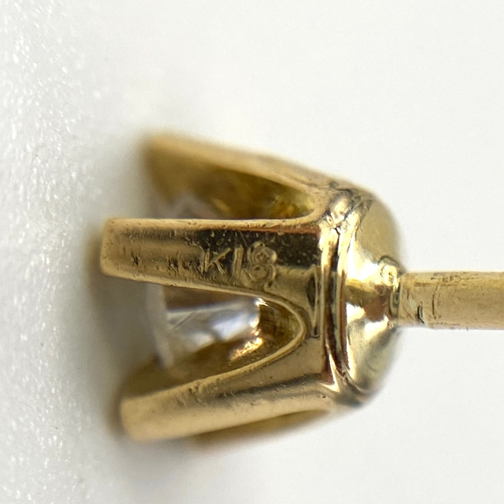 メレダイヤ デザインピアス YG イエローゴールド ピアス K18 ダイヤモンド レディース 【中古】nbjwl