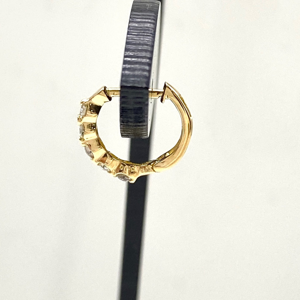 メレダイヤ デザインピアス YG イエローゴールド ピアス K18 ダイヤモンド レディース 【中古】nbjwl