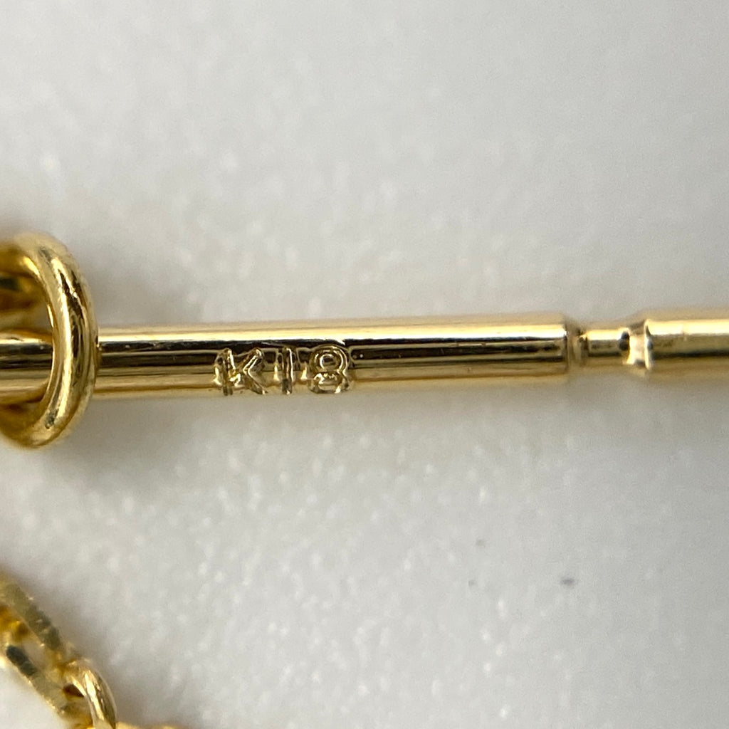 トッカ メレダイヤ デザインピアス YG イエローゴールド ピアス K18 ダイヤモンド レディース 【中古】brjwl