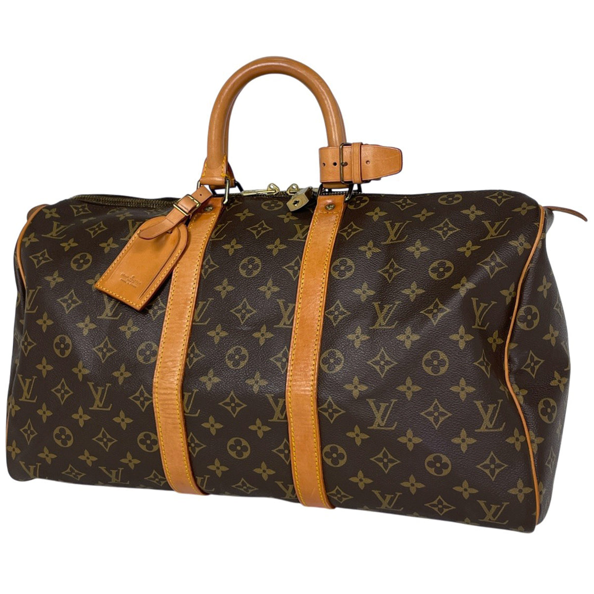 ルイヴィトン　モノグラム　キーポル45 ボストン　旅行バッグ　ブラウン バイセル公式】ルイ・ヴィトン キーポル 45 ハンドバッグ 旅行