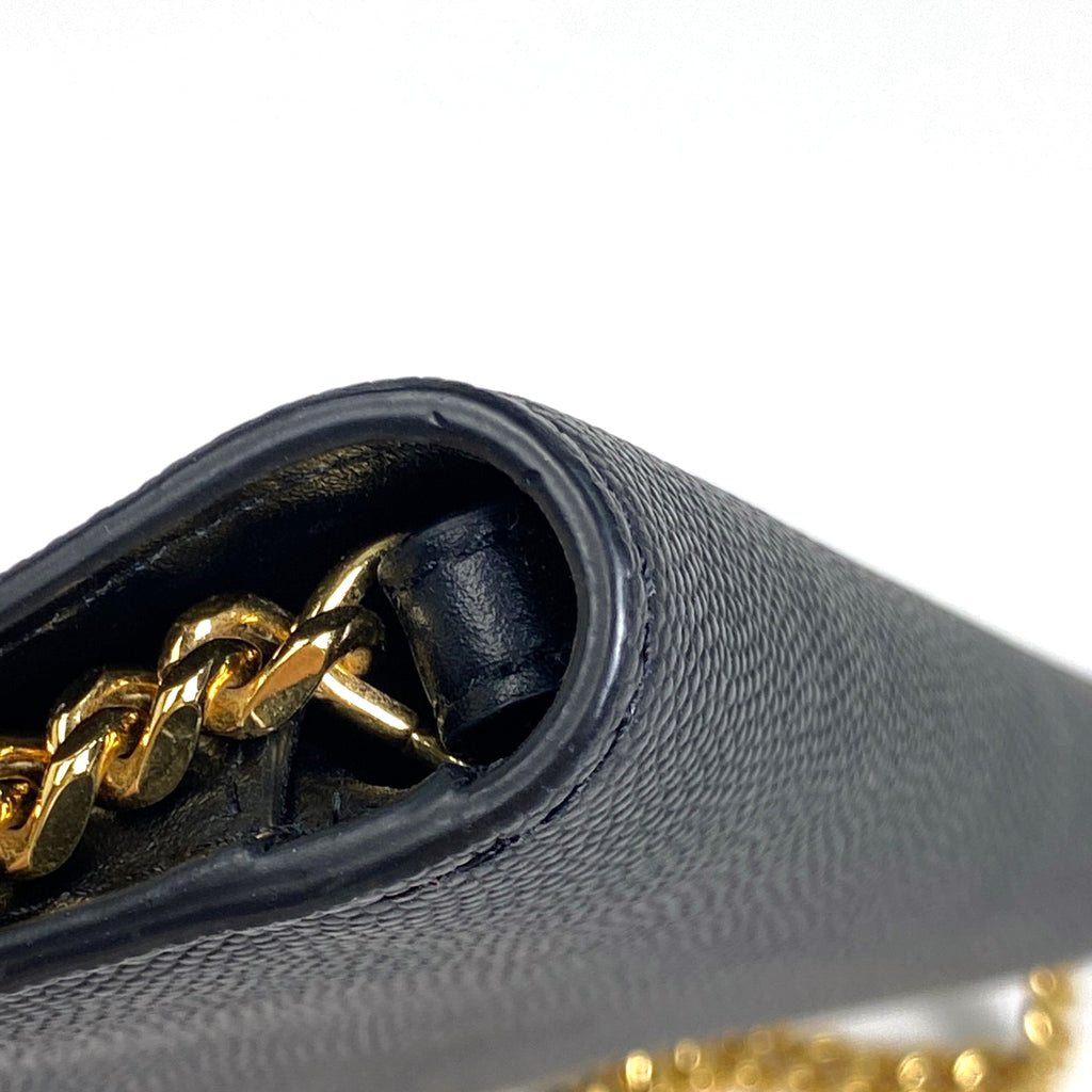 バーバリー ロゴ チェーンウォレット TB 財布 チェーンウォレット レザー ブラック レディース 【中古】brbag