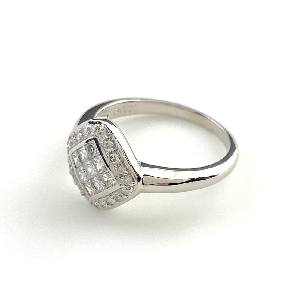 メレダイヤ デザインリング プラチナ 指輪 リング 11.5号 Pt900 ダイヤモンド レディース 【中古】nbjwl