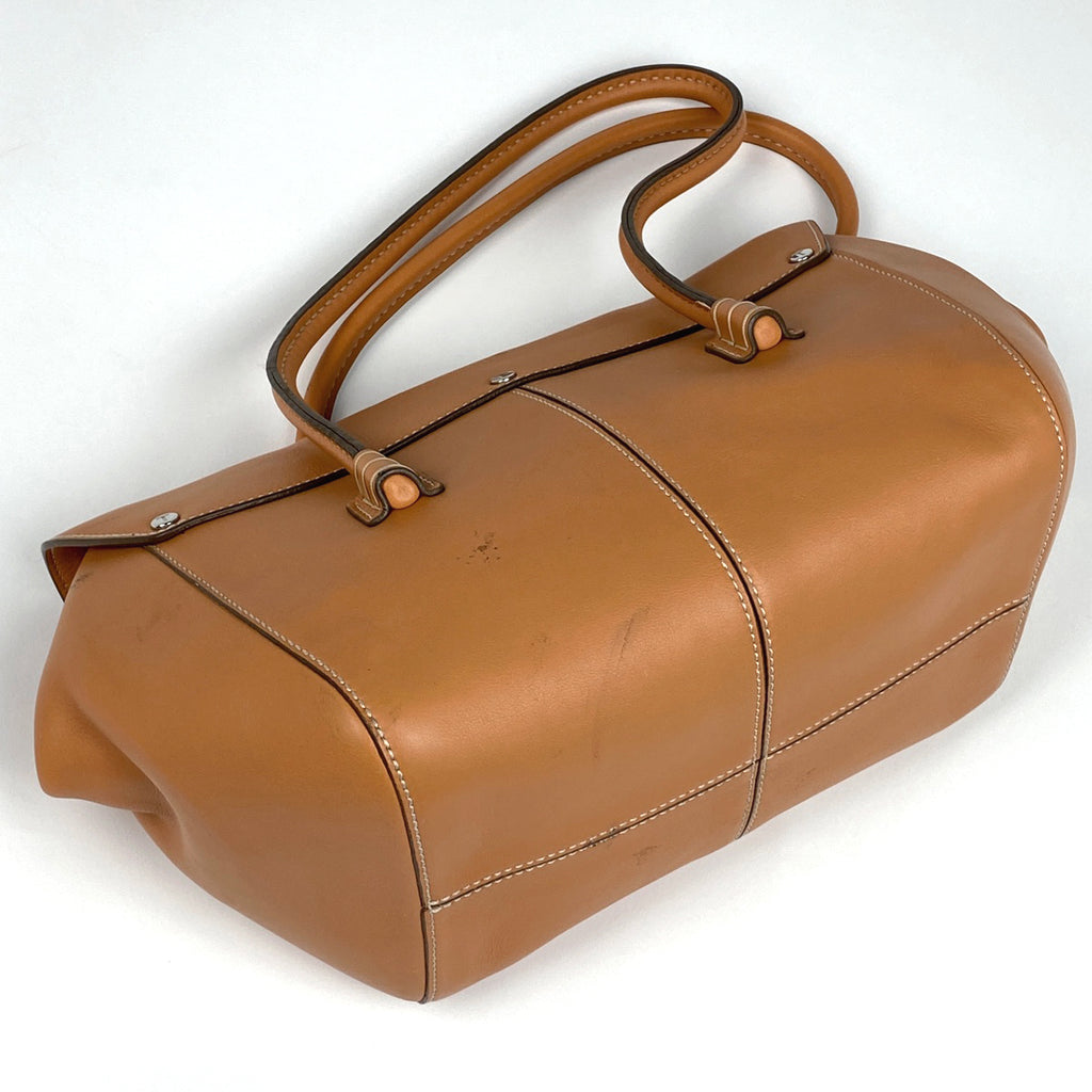 トッズ ロゴ ハンドバッグ ショルダーバッグ ハンドバッグ レザー ブラウン レディース 【中古】brbag