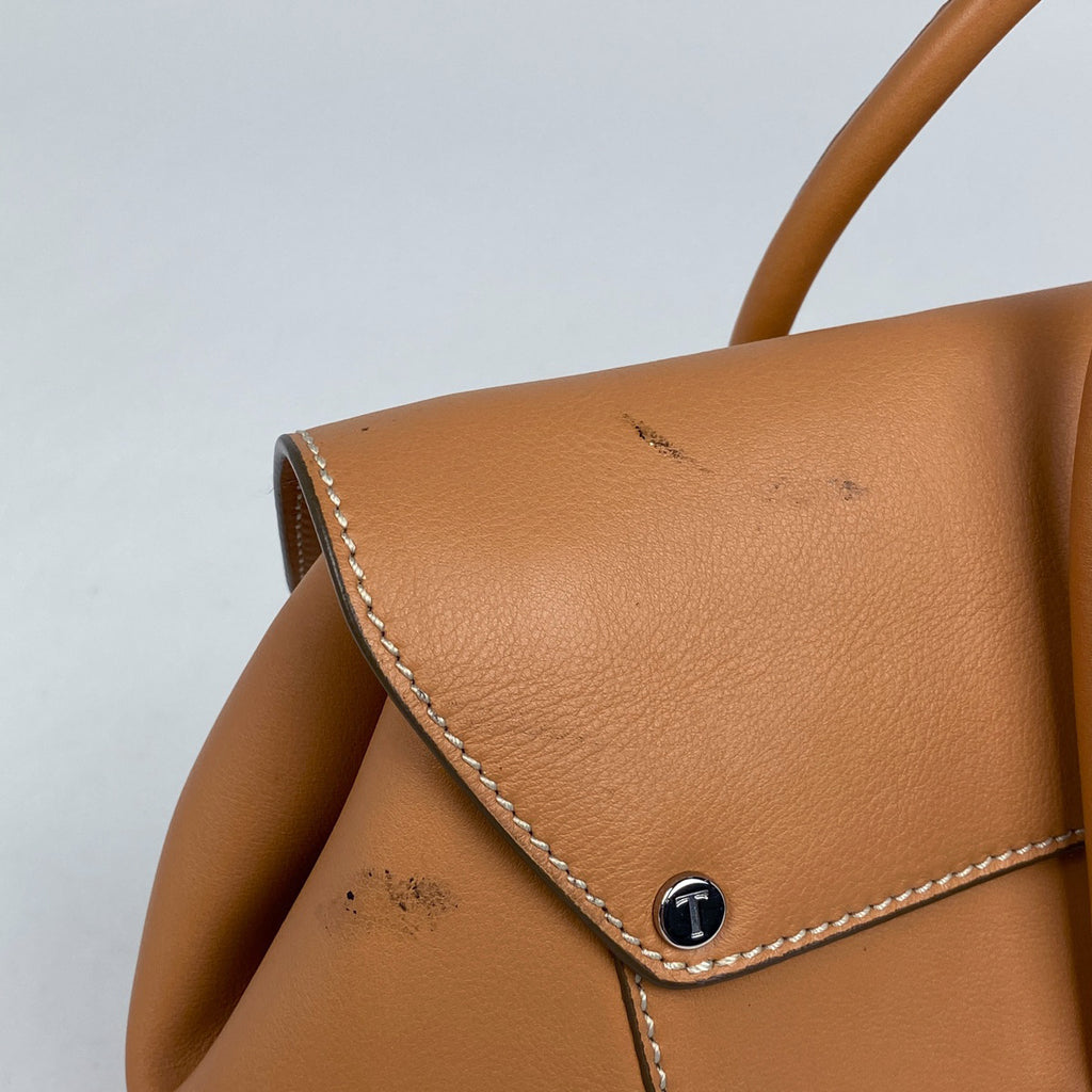 トッズ ロゴ ハンドバッグ ショルダーバッグ ハンドバッグ レザー ブラウン レディース 【中古】brbag