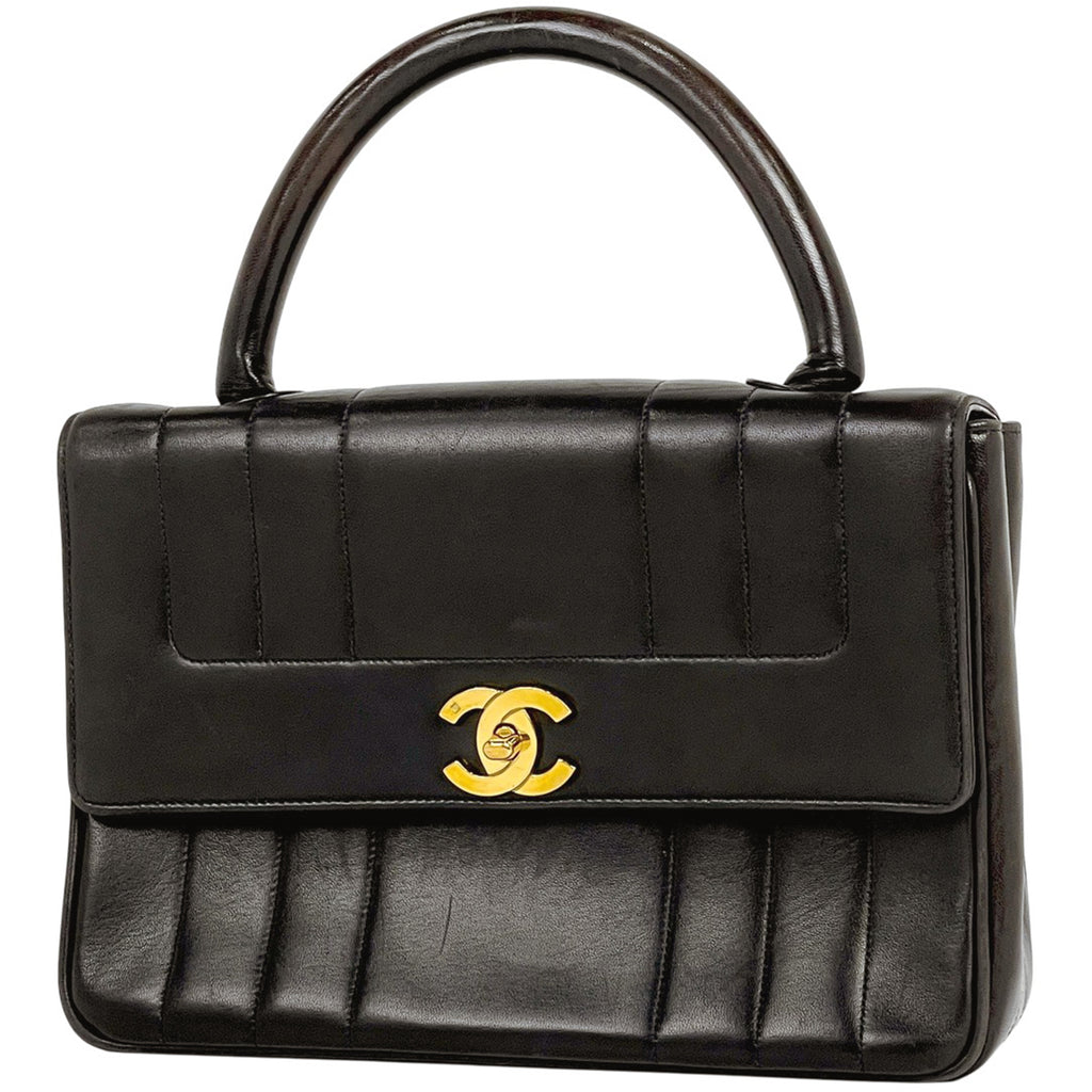 シャネル マドモアゼル ハンドバッグ ココマーク ハンドバッグ レザー ブラック レディース 【中古】brbag