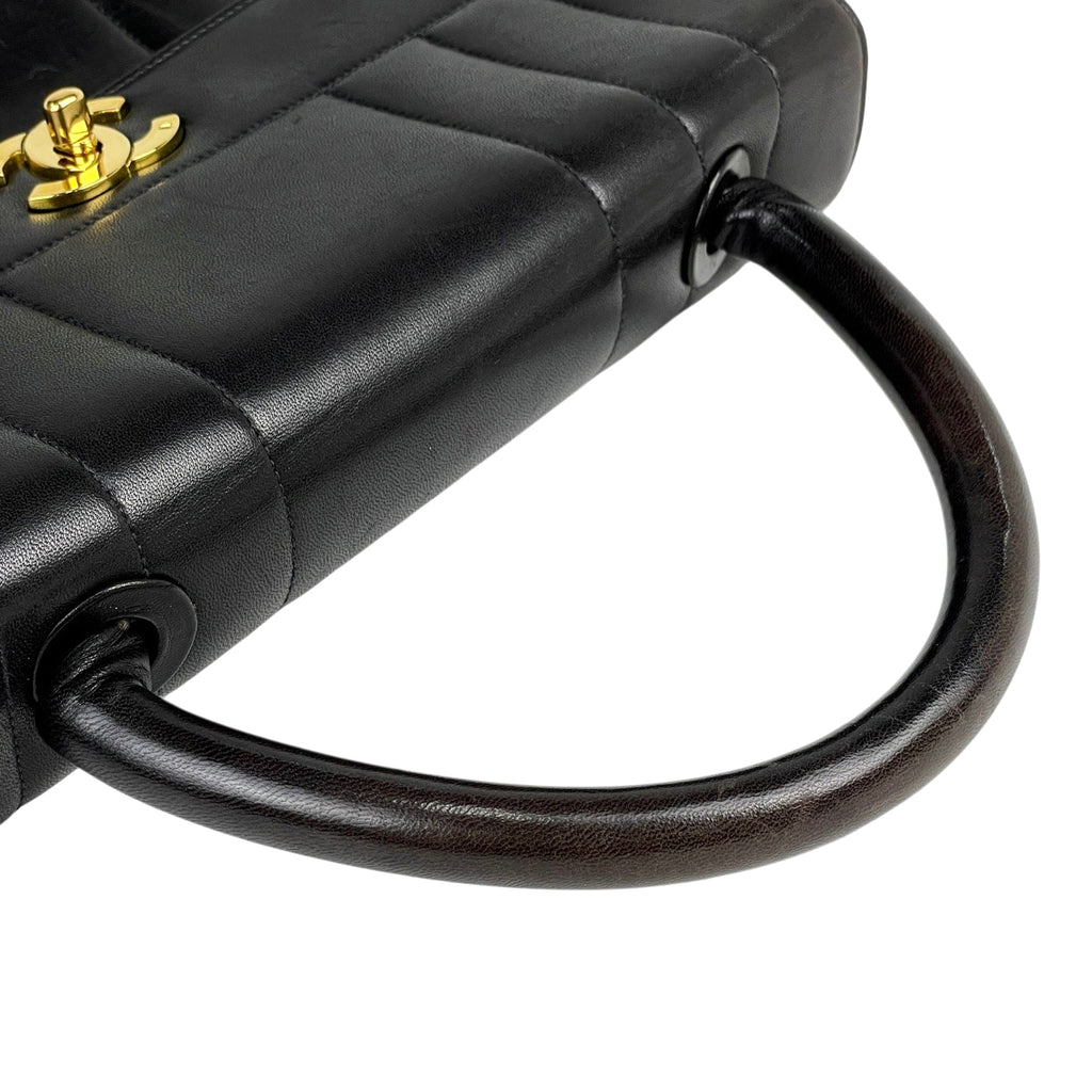 シャネル マドモアゼル ハンドバッグ ココマーク ハンドバッグ レザー ブラック レディース 【中古】brbag
