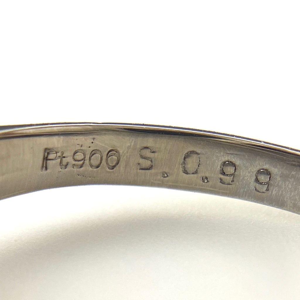 サファイア デザインリング プラチナ メレダイヤ 指輪 リング 11号 Pt900 サファイア ダイヤモンド レディース 【中古】nbjwl
