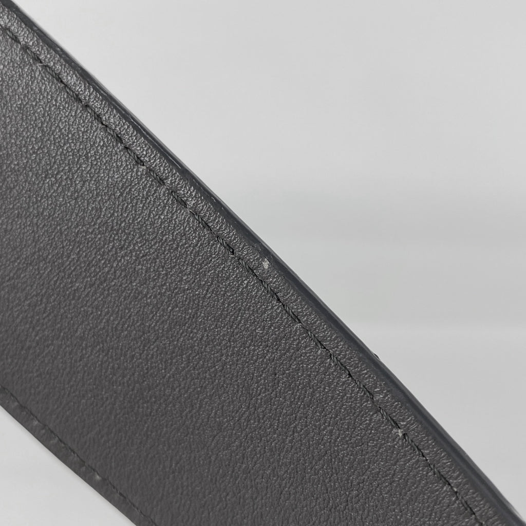 エム・シー・エム ロゴグラム ショルダーバッグ 肩掛け 斜めがけ ショルダーバッグ レザー グレー レディース 【中古】brbag