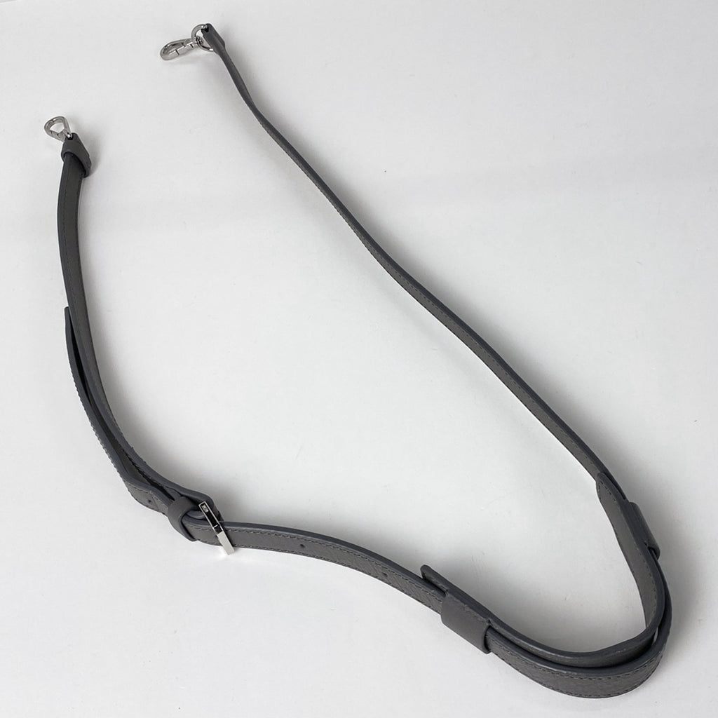 エム・シー・エム ロゴグラム ショルダーバッグ 肩掛け 斜めがけ ショルダーバッグ レザー グレー レディース 【中古】brbag