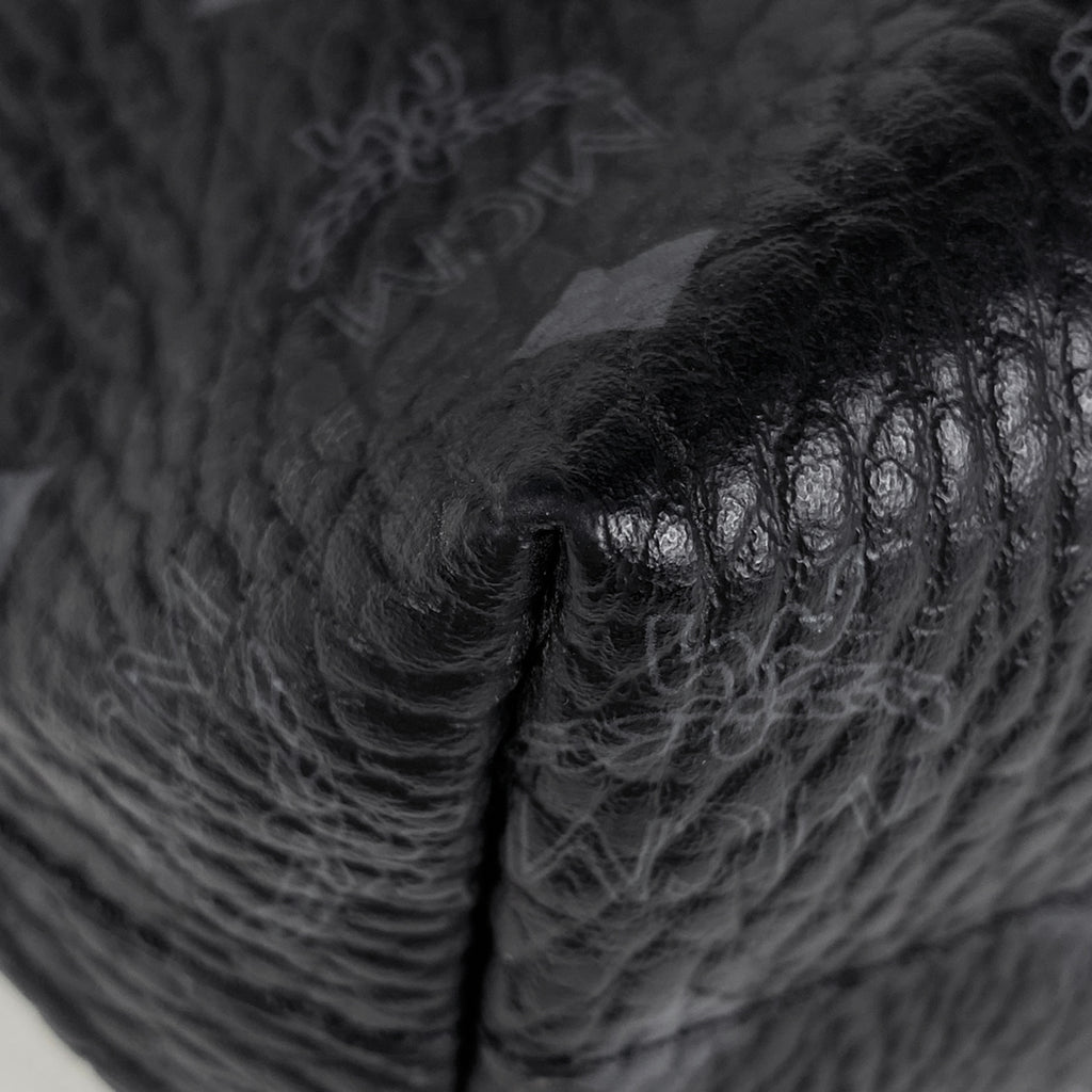 エム・シー・エム ロゴグラム ハンドバッグ ヴィセトス 2WAY ショルダーバッグ ハンドバッグ レザー ブラック ブラウン レディース 【中古】brbag