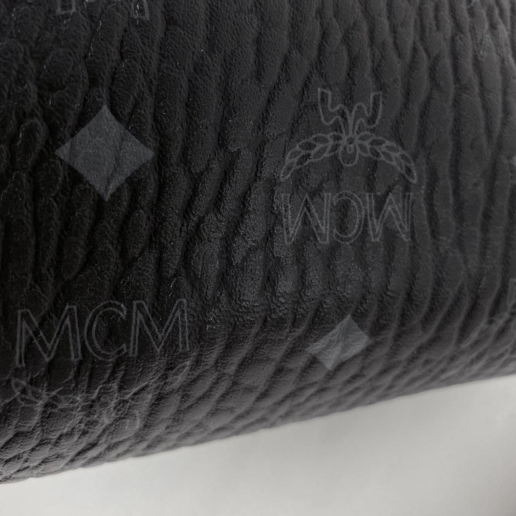 エム・シー・エム ロゴグラム ハンドバッグ ヴィセトス 2WAY ショルダーバッグ ハンドバッグ レザー ブラック ブラウン レディース 【中古】brbag