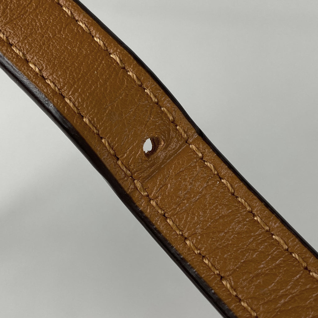 エム・シー・エム ロゴグラム ハンドバッグ ヴィセトス 2WAY ショルダーバッグ ハンドバッグ レザー ブラック ブラウン レディース 【中古】brbag