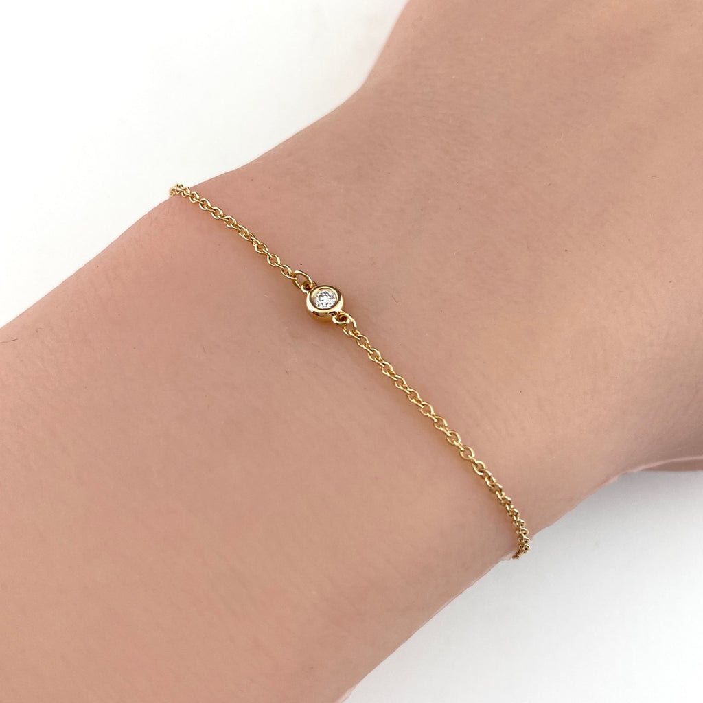 ティファニー バイザヤード ブレスレット PG ピンクゴールド 腕輪 ダイヤモンド ブレスレット 750 ダイヤモンド レディース 【中古】brjwl