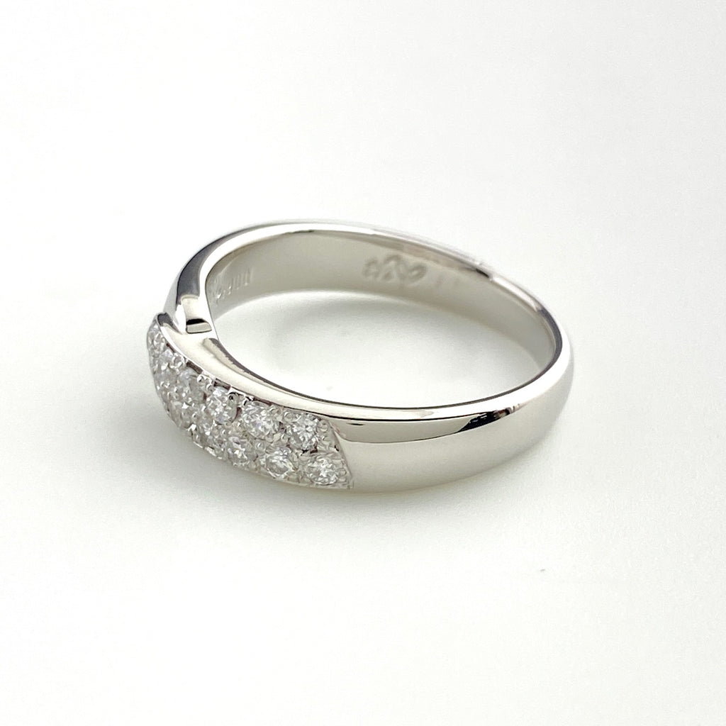 メレダイヤ デザインリング プラチナ 指輪 リング 12号 Pt900 ダイヤモンド レディース 【中古】nbjwl