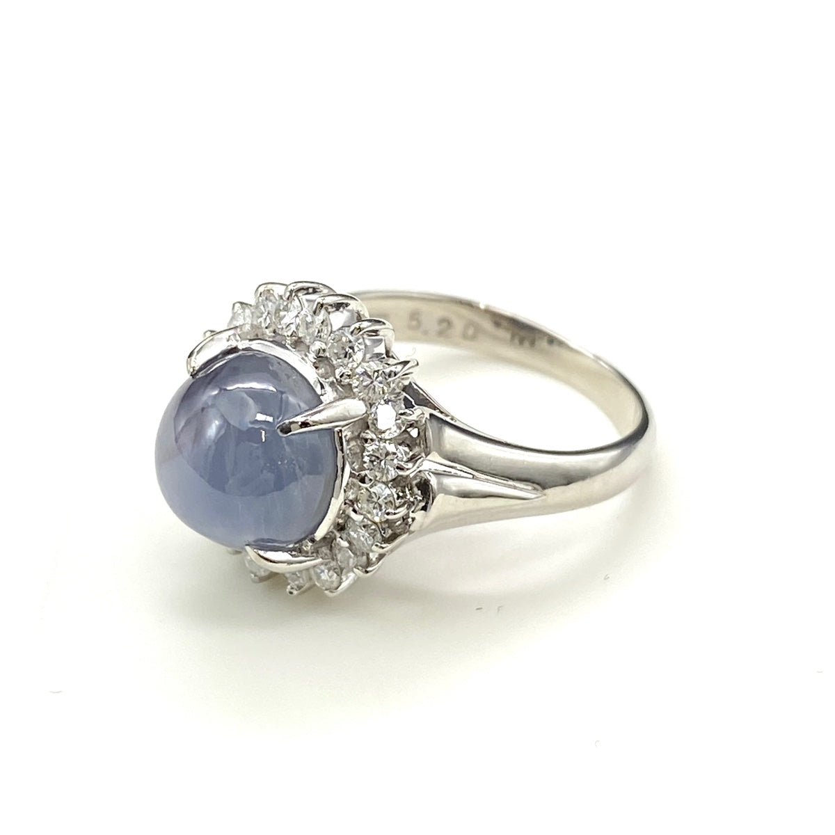 バイセル公式】スターサファイア デザインリング プラチナ 指輪